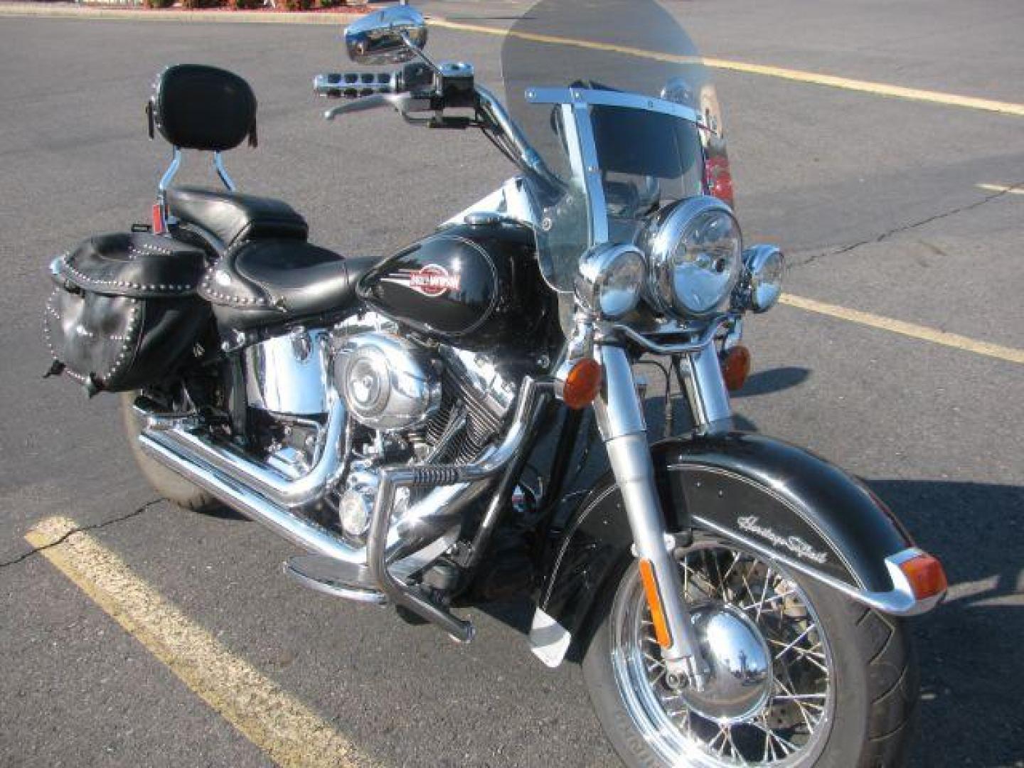 2007 Black Harley-Davidson FLSTC Heritage (1HD1BW5107Y) with an 1584CC engine, located at 2443 Albert Pike, Hot Springs, AR, 71913, (501) 623-6255, 34.492222, -93.109993 - Photo#0