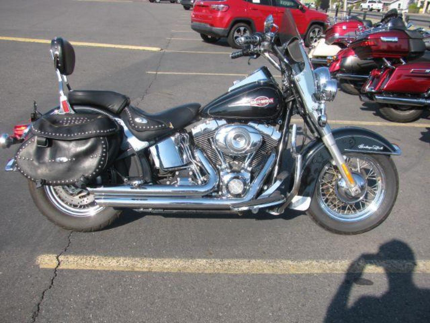 2007 Black Harley-Davidson FLSTC Heritage (1HD1BW5107Y) with an 1584CC engine, located at 2443 Albert Pike, Hot Springs, AR, 71913, (501) 623-6255, 34.492222, -93.109993 - Photo#1