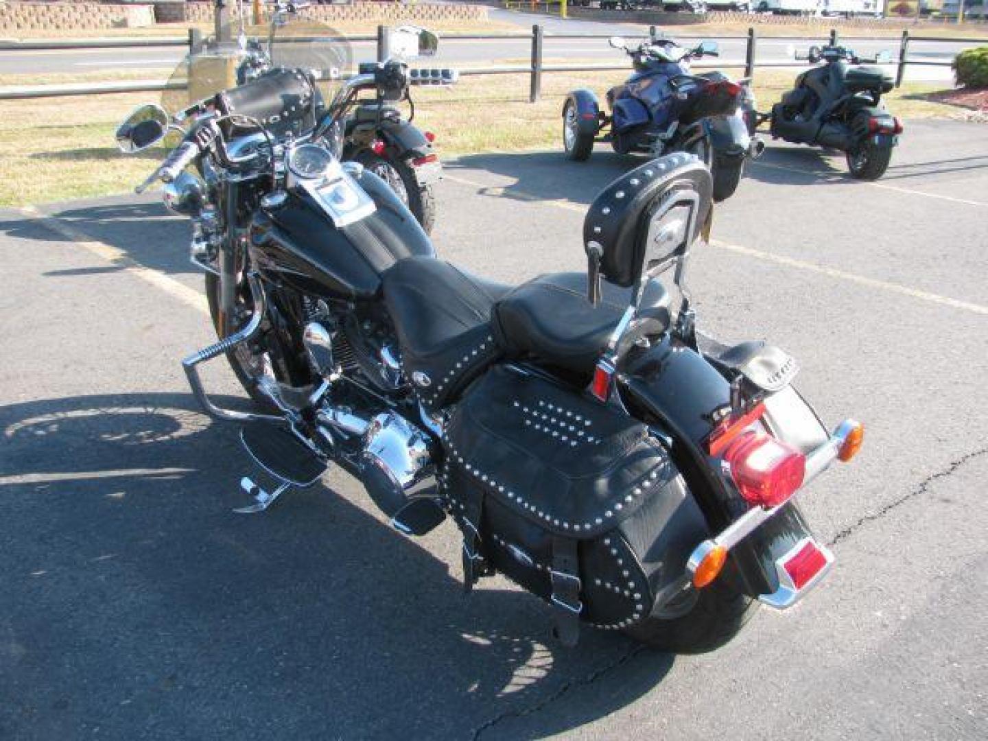 2007 Black Harley-Davidson FLSTC Heritage (1HD1BW5107Y) with an 1584CC engine, located at 2443 Albert Pike, Hot Springs, AR, 71913, (501) 623-6255, 34.492222, -93.109993 - Photo#3