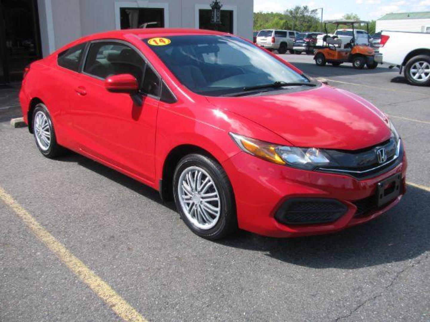 2014 Red Honda Civic LX Coupe CVT (2HGFG3B50EH) with an 1.8L L4 SOHC 16V engine, Continuously Variable Transmission transmission, located at 2443 Albert Pike, Hot Springs, AR, 71913, (501) 623-6255, 34.492222, -93.109993 - Photo#0