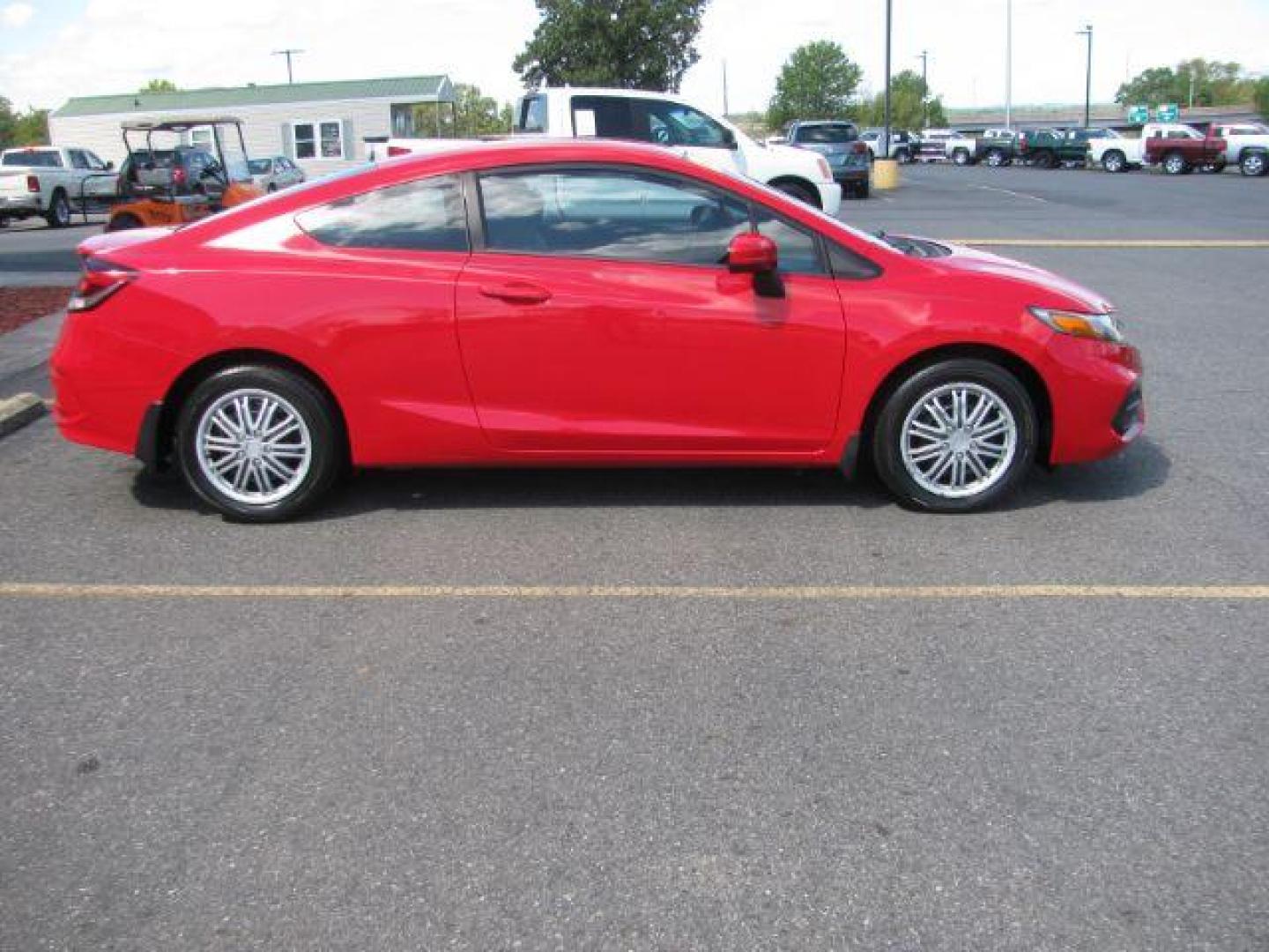 2014 Red Honda Civic LX Coupe CVT (2HGFG3B50EH) with an 1.8L L4 SOHC 16V engine, Continuously Variable Transmission transmission, located at 2443 Albert Pike, Hot Springs, AR, 71913, (501) 623-6255, 34.492222, -93.109993 - Photo#1