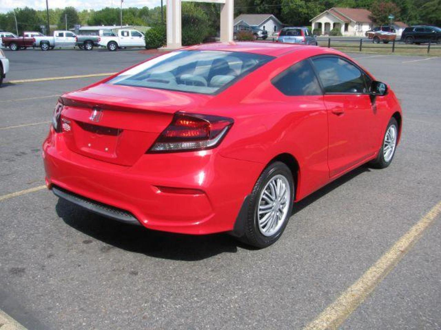 2014 Red Honda Civic LX Coupe CVT (2HGFG3B50EH) with an 1.8L L4 SOHC 16V engine, Continuously Variable Transmission transmission, located at 2443 Albert Pike, Hot Springs, AR, 71913, (501) 623-6255, 34.492222, -93.109993 - Photo#2