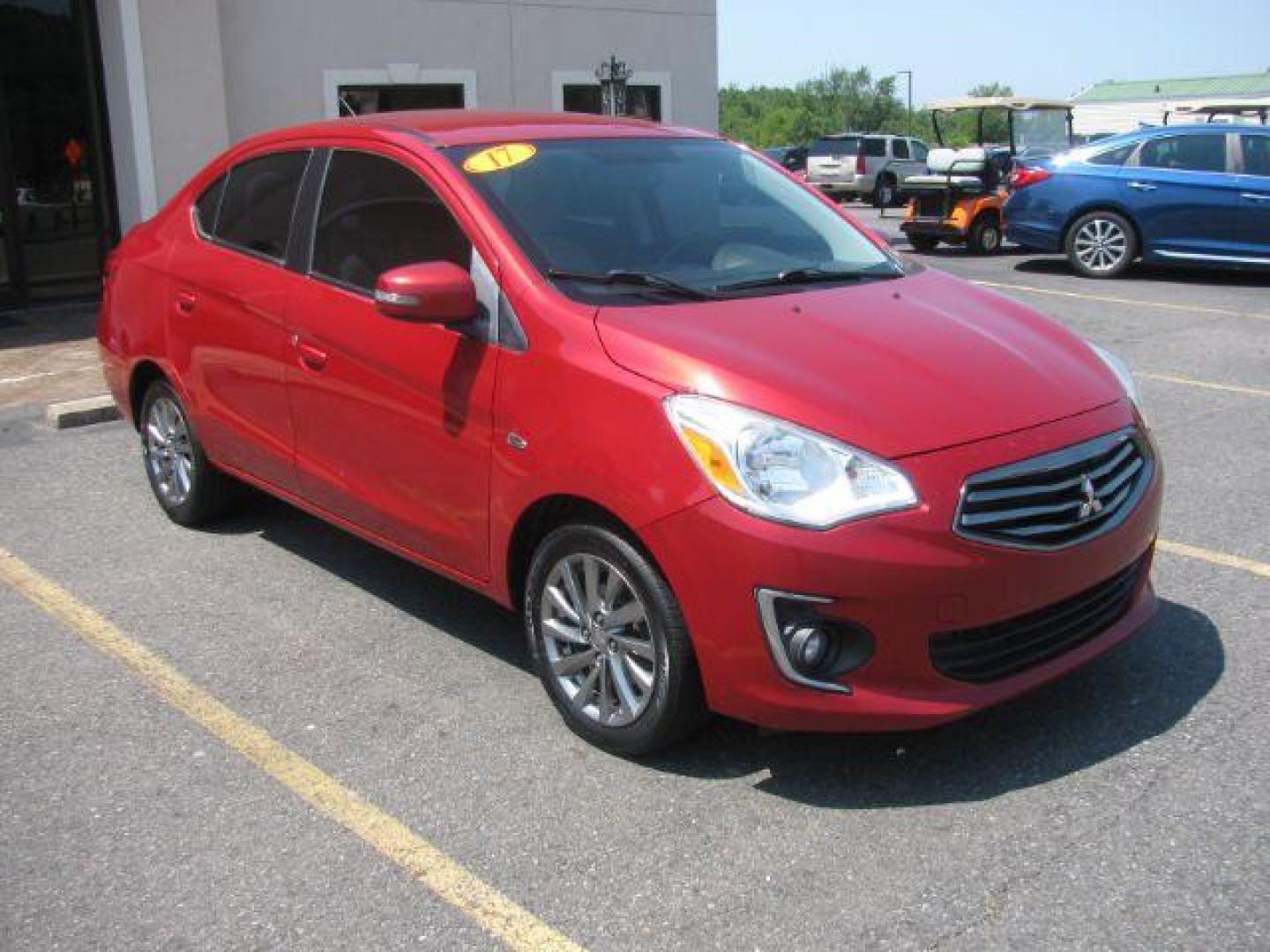 2017 Red Mitsubishi Mirage G4 SE CVT (ML32F4FJ8HH) with an 1.2L L3 DOHC engine, Continuously Variable Transmission transmission, located at 2443 Albert Pike, Hot Springs, AR, 71913, (501) 623-6255, 34.492222, -93.109993 - LISTED FEATURES MAY BE OPTIONAL AND NOT INCLUDED ON THIS VEHICLE!!! - Photo#0