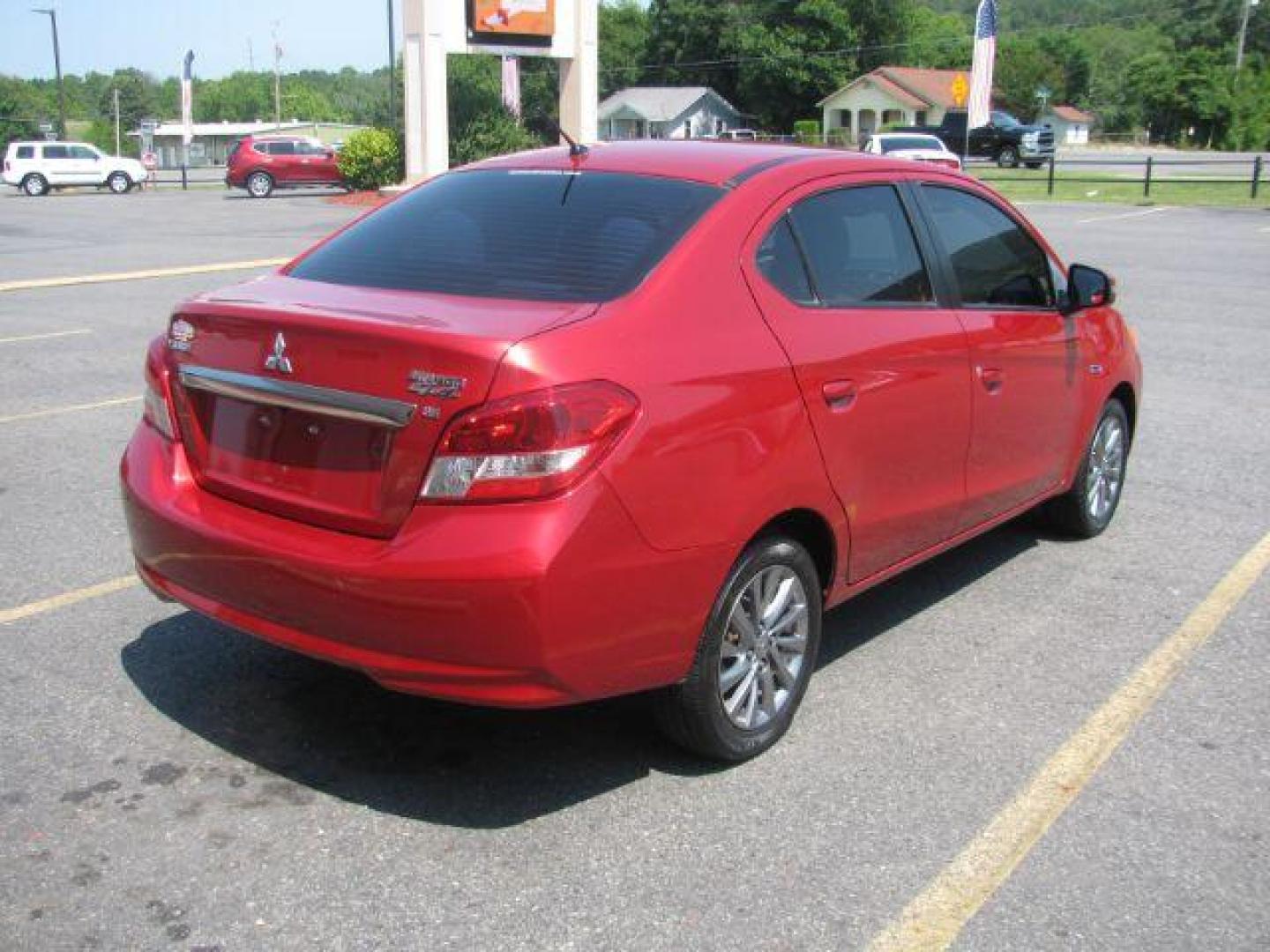 2017 Red Mitsubishi Mirage G4 SE CVT (ML32F4FJ8HH) with an 1.2L L3 DOHC engine, Continuously Variable Transmission transmission, located at 2443 Albert Pike, Hot Springs, AR, 71913, (501) 623-6255, 34.492222, -93.109993 - LISTED FEATURES MAY BE OPTIONAL AND NOT INCLUDED ON THIS VEHICLE!!! - Photo#2