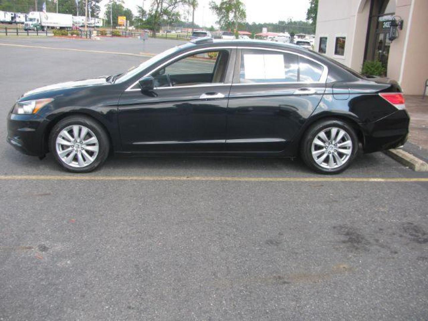 2012 Black Honda Accord EX-L V6 Sedan AT (1HGCP3F80CA) with an 3.5L V6 SOHC 24V engine, 5-Speed Automatic transmission, located at 2443 Albert Pike, Hot Springs, AR, 71913, (501) 623-6255, 34.492222, -93.109993 - Photo#1