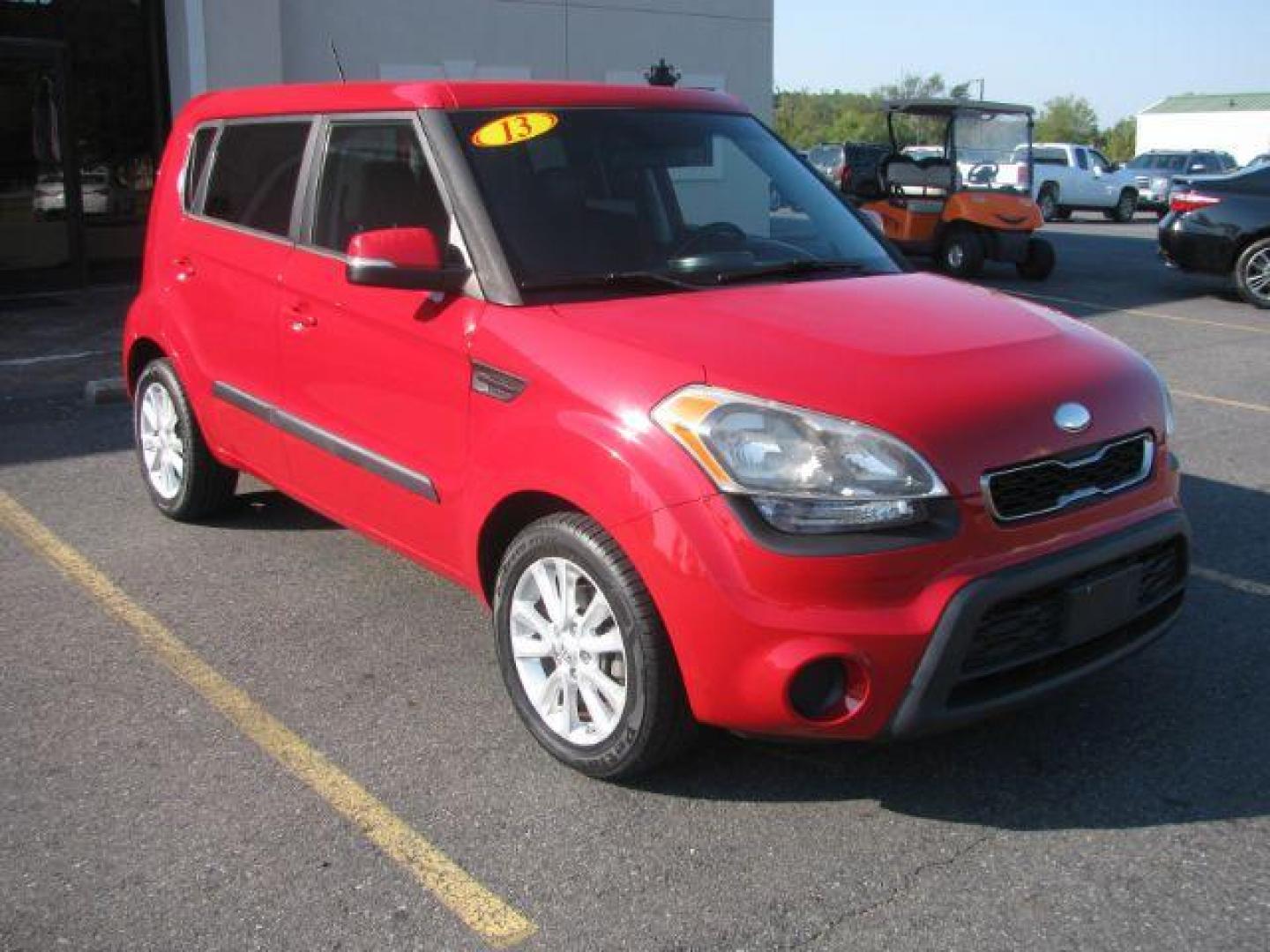 2013 Red Kia Soul + (KNDJT2A63D7) with an 2.0L L4 DOHC 16V engine, located at 2443 Albert Pike, Hot Springs, AR, 71913, (501) 623-6255, 34.492222, -93.109993 - Photo#0