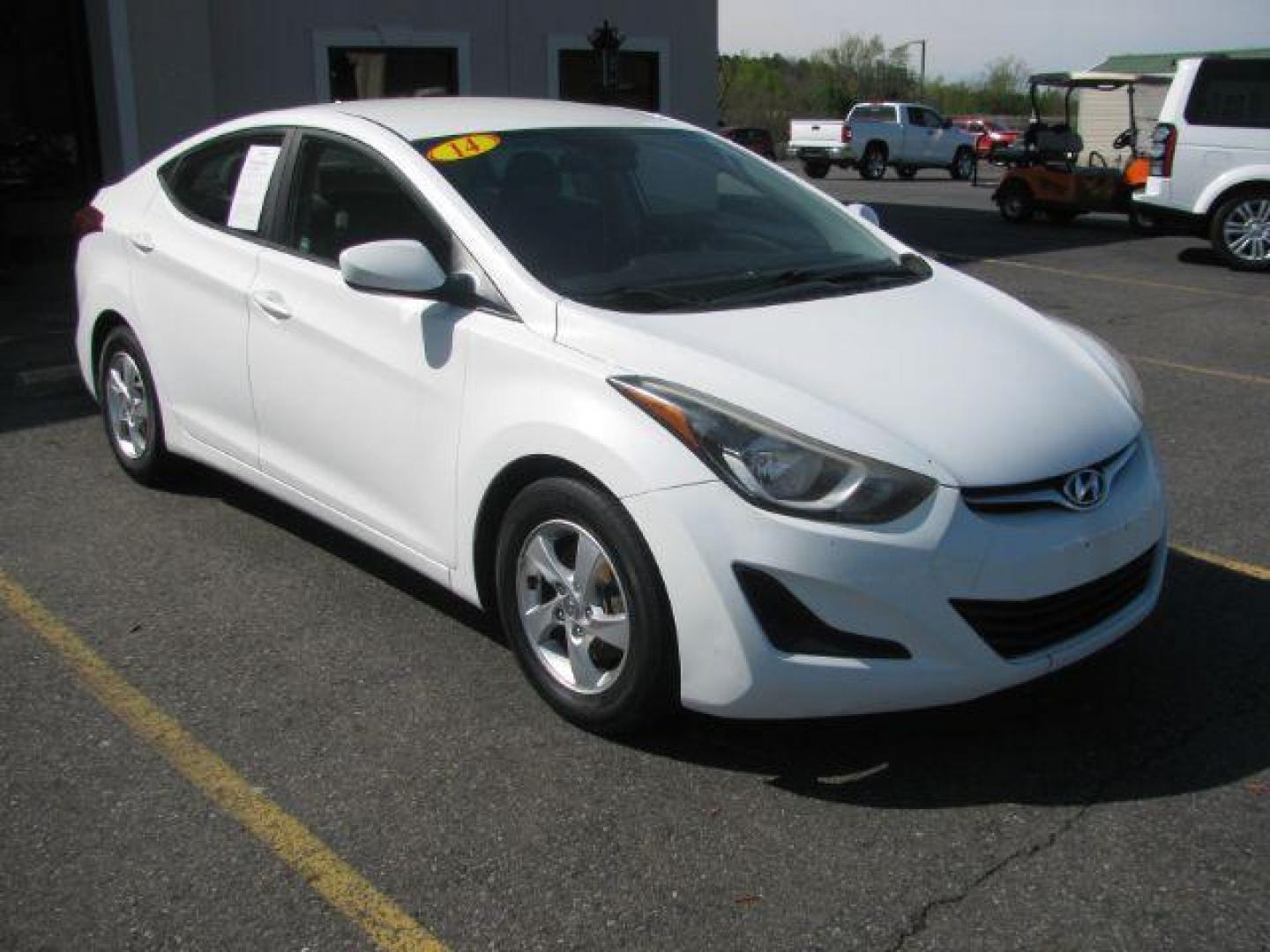 2014 White Hyundai Elantra GLS A/T (5NPDH4AE3EH) with an 1.8L L4 DOHC 16V engine, 6-Speed Automatic transmission, located at 2443 Albert Pike, Hot Springs, AR, 71913, (501) 623-6255, 34.492222, -93.109993 - Photo#0