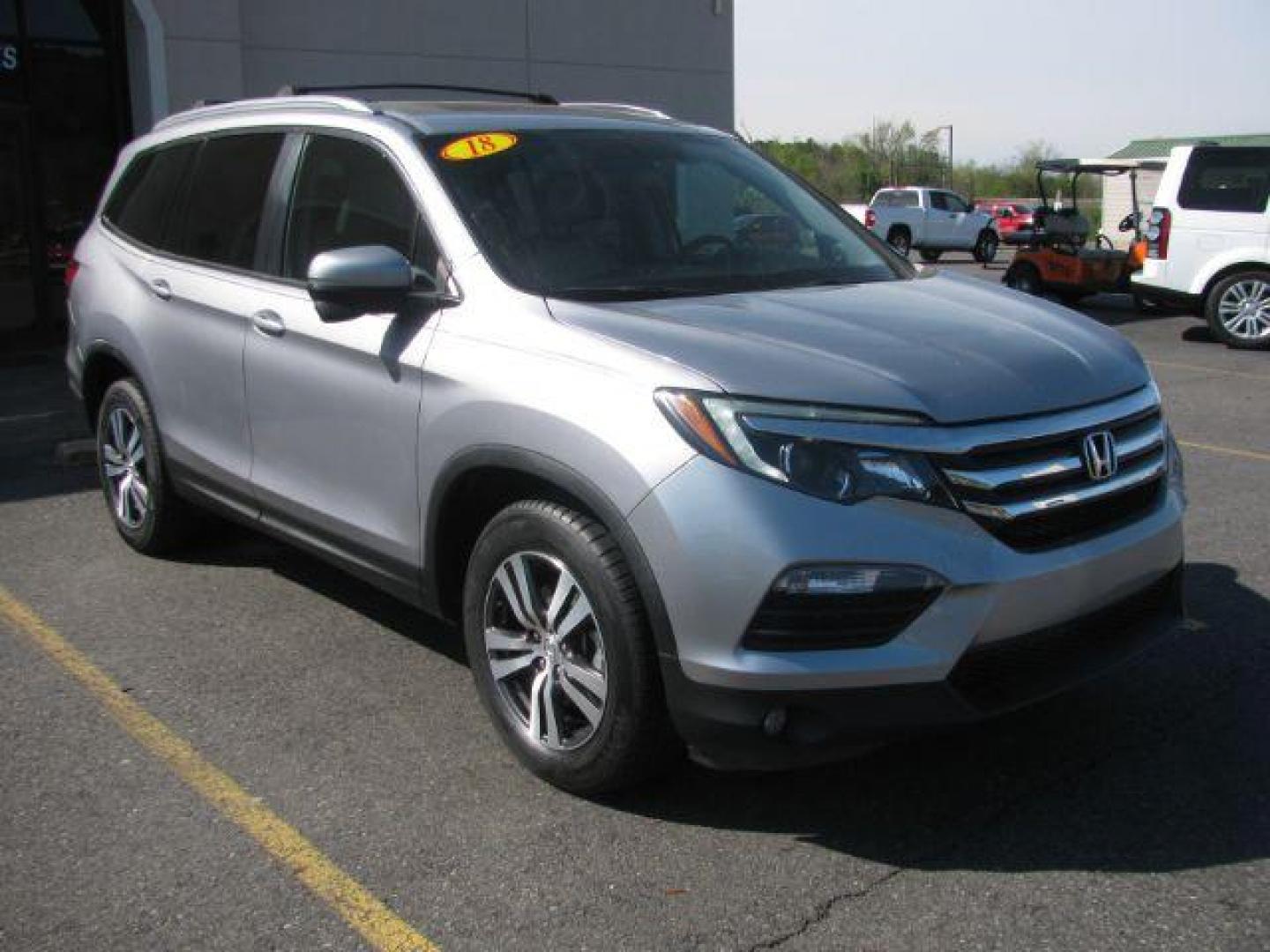 2018 Silver Honda Pilot EX-L w/RES (5FNYF5H83JB) with an 3.5L V6 SOHC 24V engine, 6-Speed Automatic transmission, located at 2443 Albert Pike, Hot Springs, AR, 71913, (501) 623-6255, 34.492222, -93.109993 - Photo#0