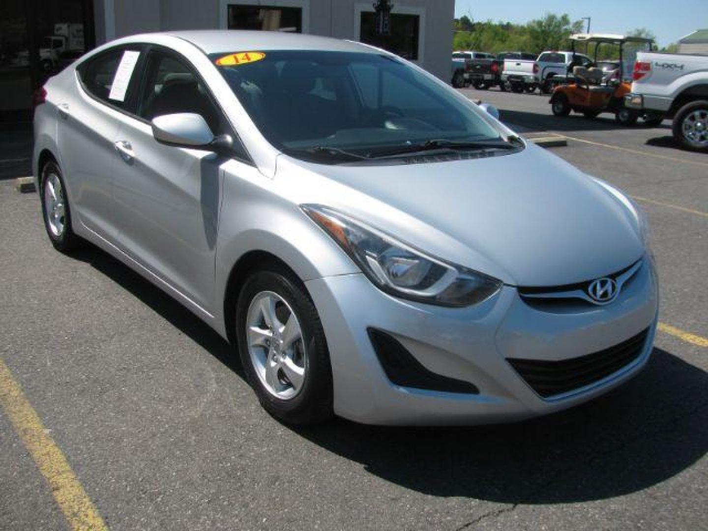 2014 Silver Hyundai Elantra GLS A/T (5NPDH4AE8EH) with an 1.8L L4 DOHC 16V engine, 6-Speed Automatic transmission, located at 2443 Albert Pike, Hot Springs, AR, 71913, (501) 623-6255, 34.492222, -93.109993 - Photo#1