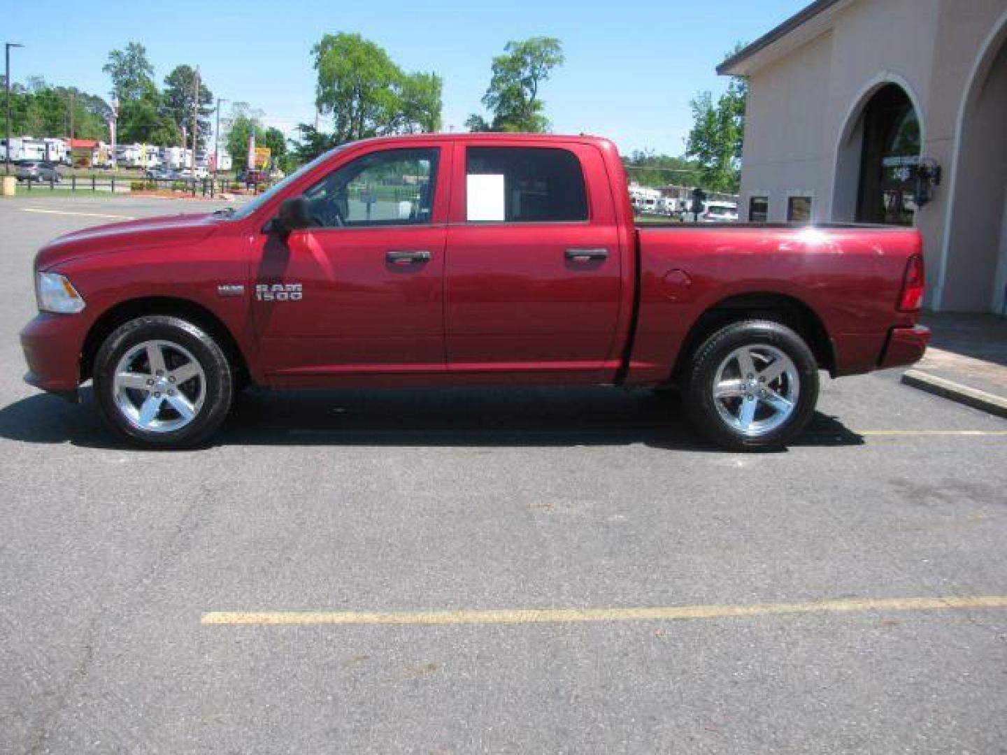 2015 Maroon RAM 1500 Tradesman Crew Cab SWB 2WD (1C6RR6KT0FS) with an 5.7L V8 OHV 16V engine, 8-Speed Automatic transmission, located at 2443 Albert Pike, Hot Springs, AR, 71913, (501) 623-6255, 34.492222, -93.109993 - ALL LISTED FEATURES MAY NOT BE AVAILABLE!!!! - Photo#1