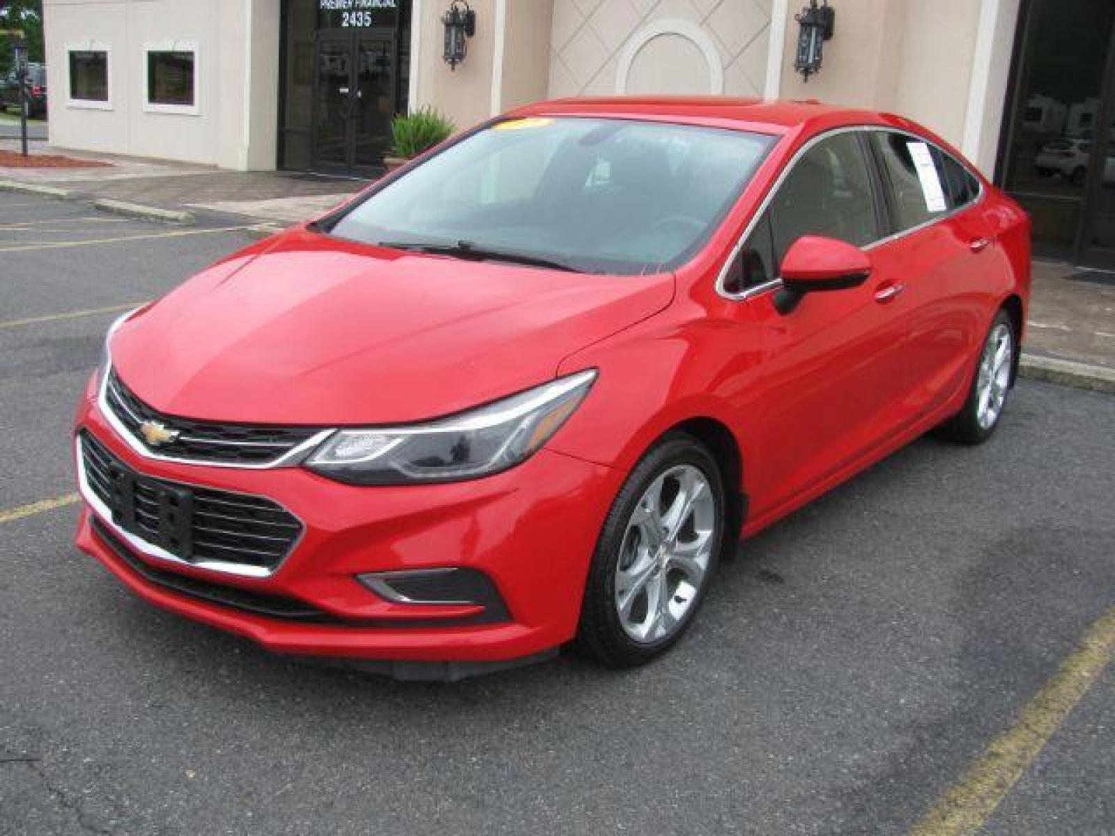 2017 Red Chevrolet Cruze Premier Auto (1G1BF5SM9H7) with an 1.4L L4 DOHC 16V TURBO engine, 6-Speed Automatic transmission, located at 2443 Albert Pike, Hot Springs, AR, 71913, (501) 623-6255, 34.492222, -93.109993 - Photo #0