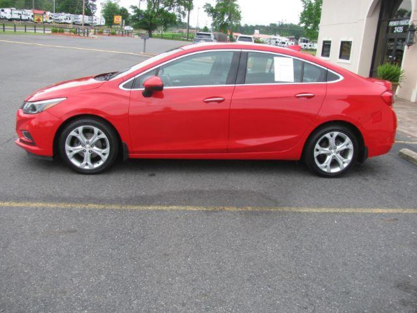 2017 Red Chevrolet Cruze Premier Auto (1G1BF5SM9H7) with an 1.4L L4 DOHC 16V TURBO engine, 6-Speed Automatic transmission, located at 2443 Albert Pike, Hot Springs, AR, 71913, (501) 623-6255, 34.492222, -93.109993 - Photo #1
