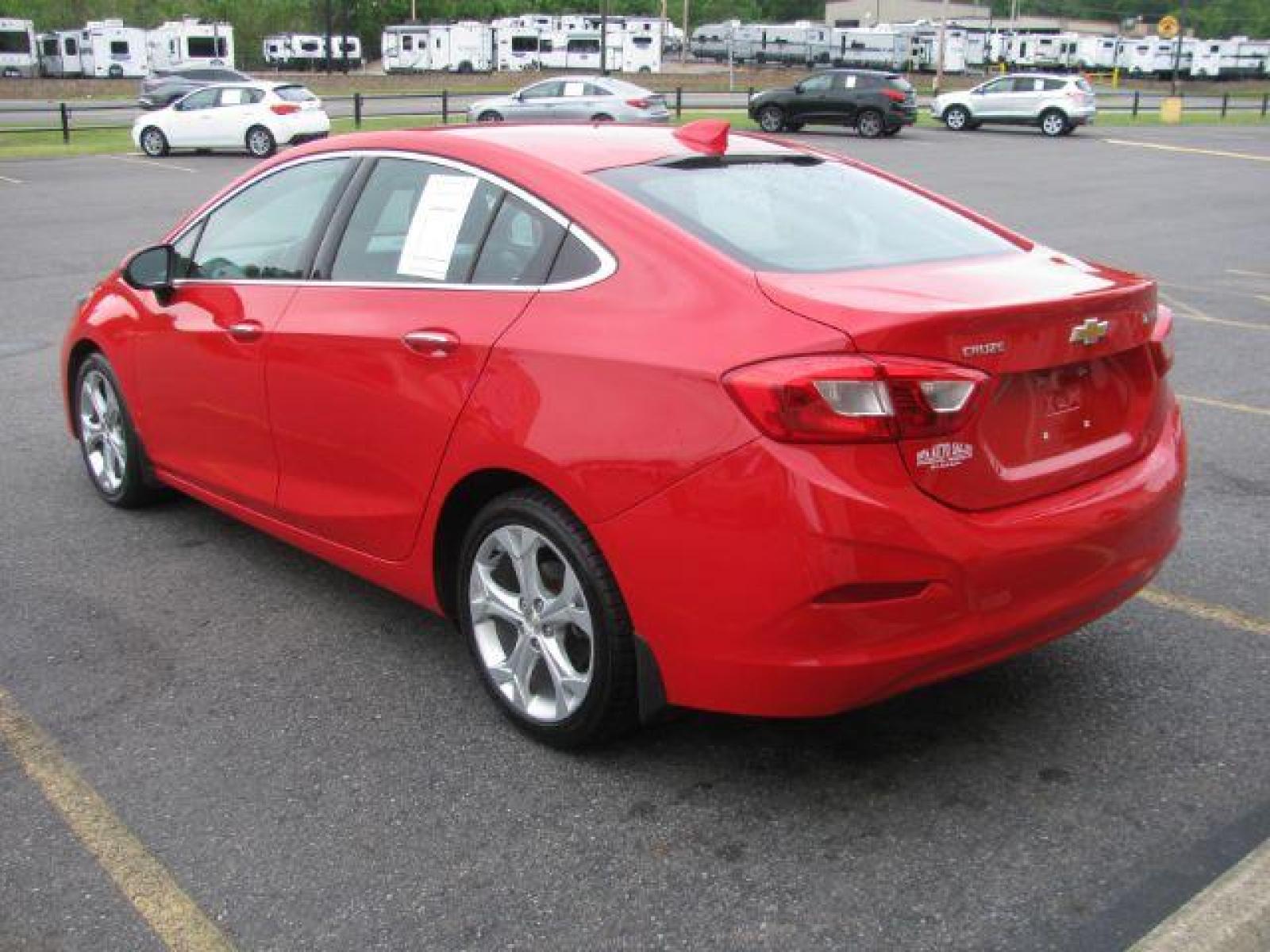 2017 Red Chevrolet Cruze Premier Auto (1G1BF5SM9H7) with an 1.4L L4 DOHC 16V TURBO engine, 6-Speed Automatic transmission, located at 2443 Albert Pike, Hot Springs, AR, 71913, (501) 623-6255, 34.492222, -93.109993 - Photo #2