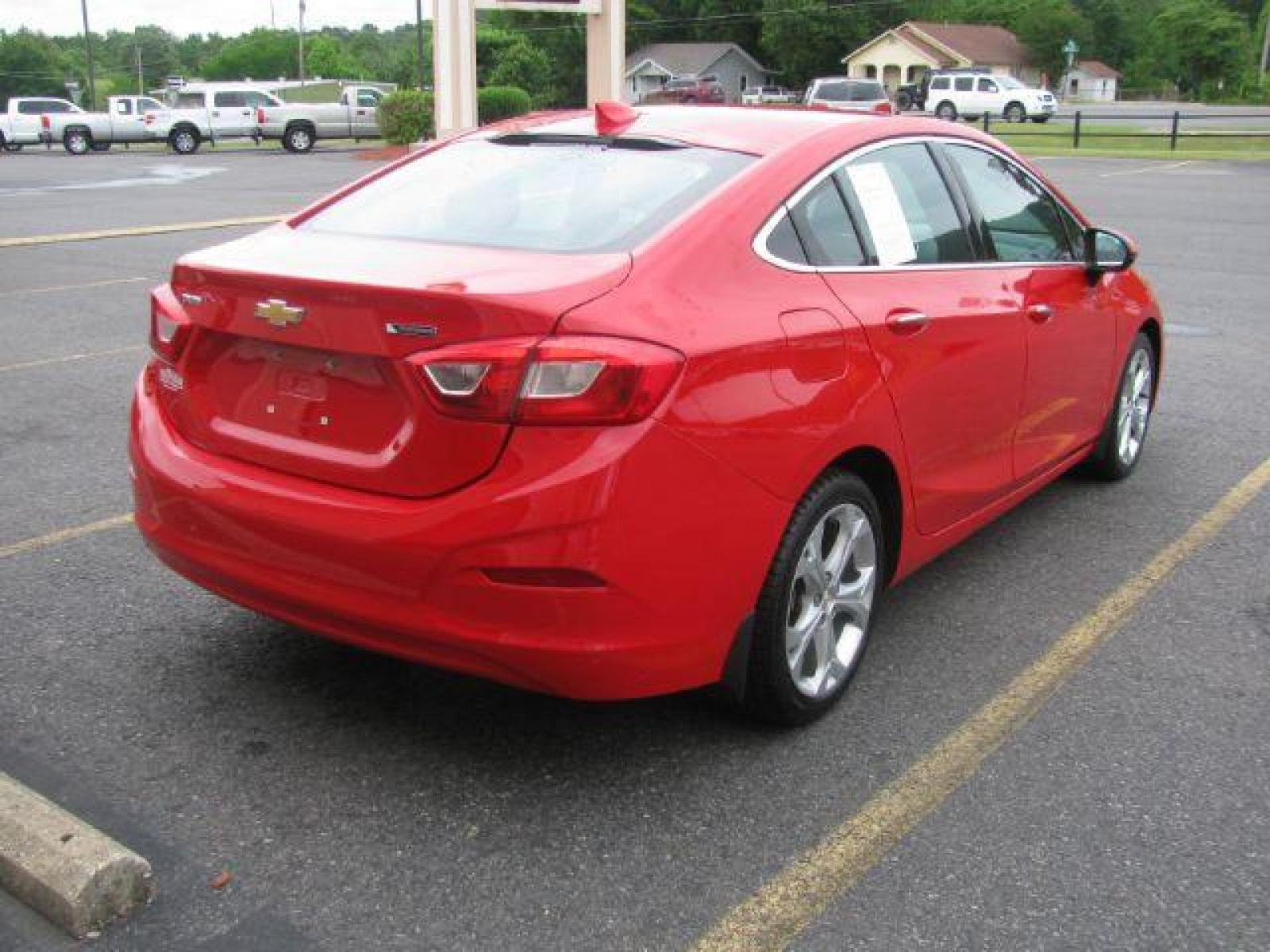 2017 Red Chevrolet Cruze Premier Auto (1G1BF5SM9H7) with an 1.4L L4 DOHC 16V TURBO engine, 6-Speed Automatic transmission, located at 2443 Albert Pike, Hot Springs, AR, 71913, (501) 623-6255, 34.492222, -93.109993 - Photo #3