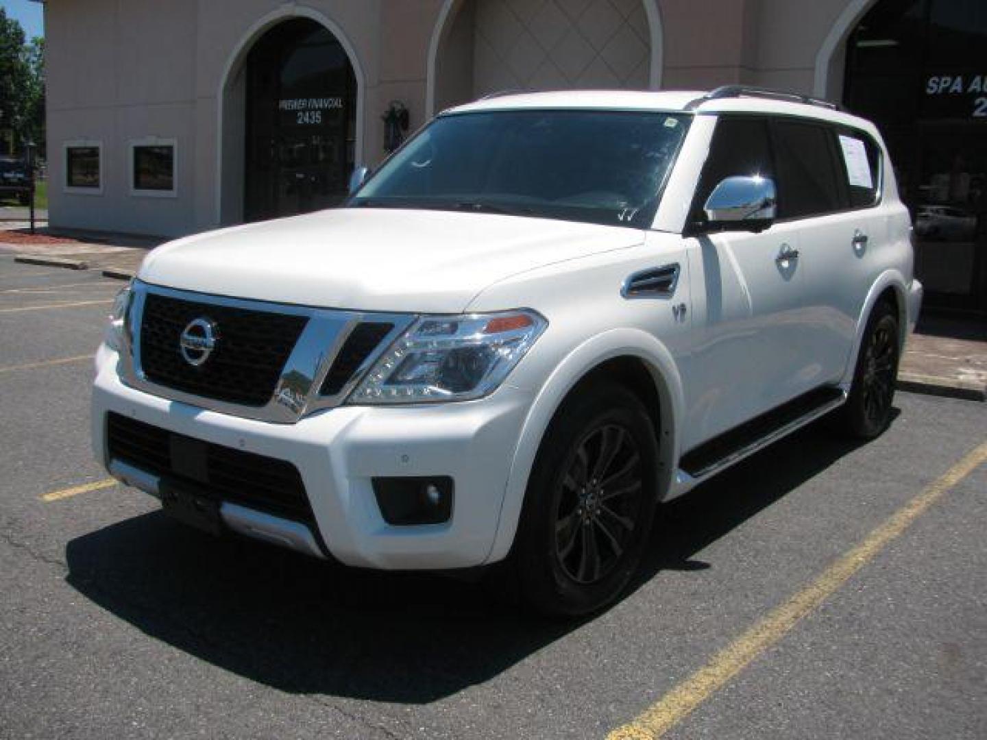 2018 White Nissan Armada Platinum AWD (JN8AY2NC5JX) with an 5.6L V8 DOHC 32V engine, 7-Speed Automatic transmission, located at 2443 Albert Pike, Hot Springs, AR, 71913, (501) 623-6255, 34.492222, -93.109993 - Photo#0