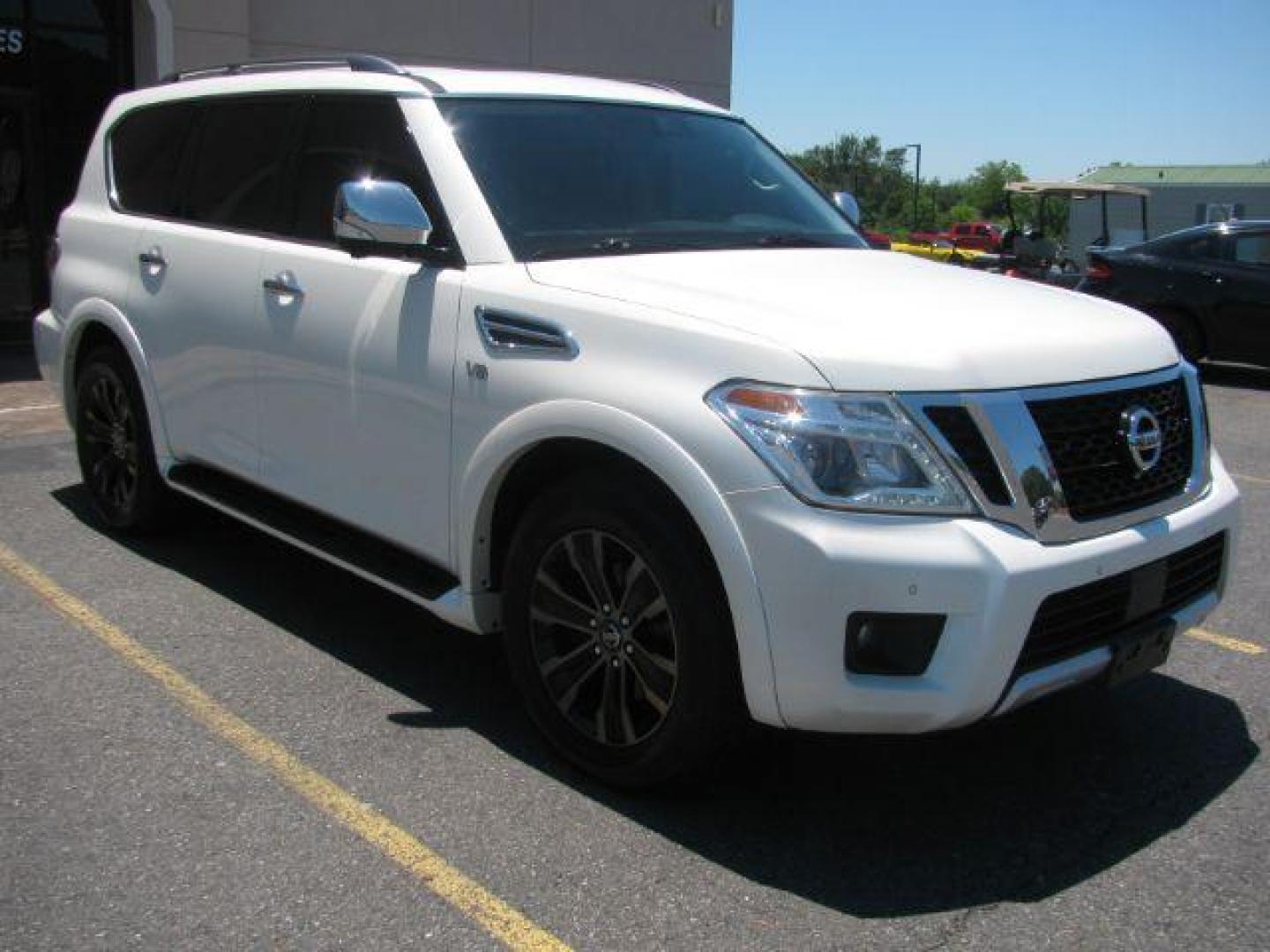 2018 White Nissan Armada Platinum AWD (JN8AY2NC5JX) with an 5.6L V8 DOHC 32V engine, 7-Speed Automatic transmission, located at 2443 Albert Pike, Hot Springs, AR, 71913, (501) 623-6255, 34.492222, -93.109993 - Photo#5