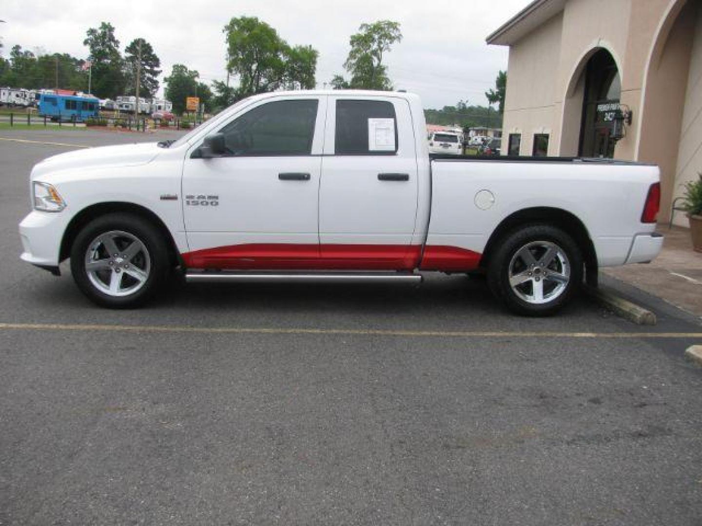 2017 White RAM 1500 Tradesman Quad Cab 2WD (1C6RR6FT1HS) with an 5.7L V8 OHV 16V engine, 8-Speed Automatic transmission, located at 2443 Albert Pike, Hot Springs, AR, 71913, (501) 623-6255, 34.492222, -93.109993 - Photo#1