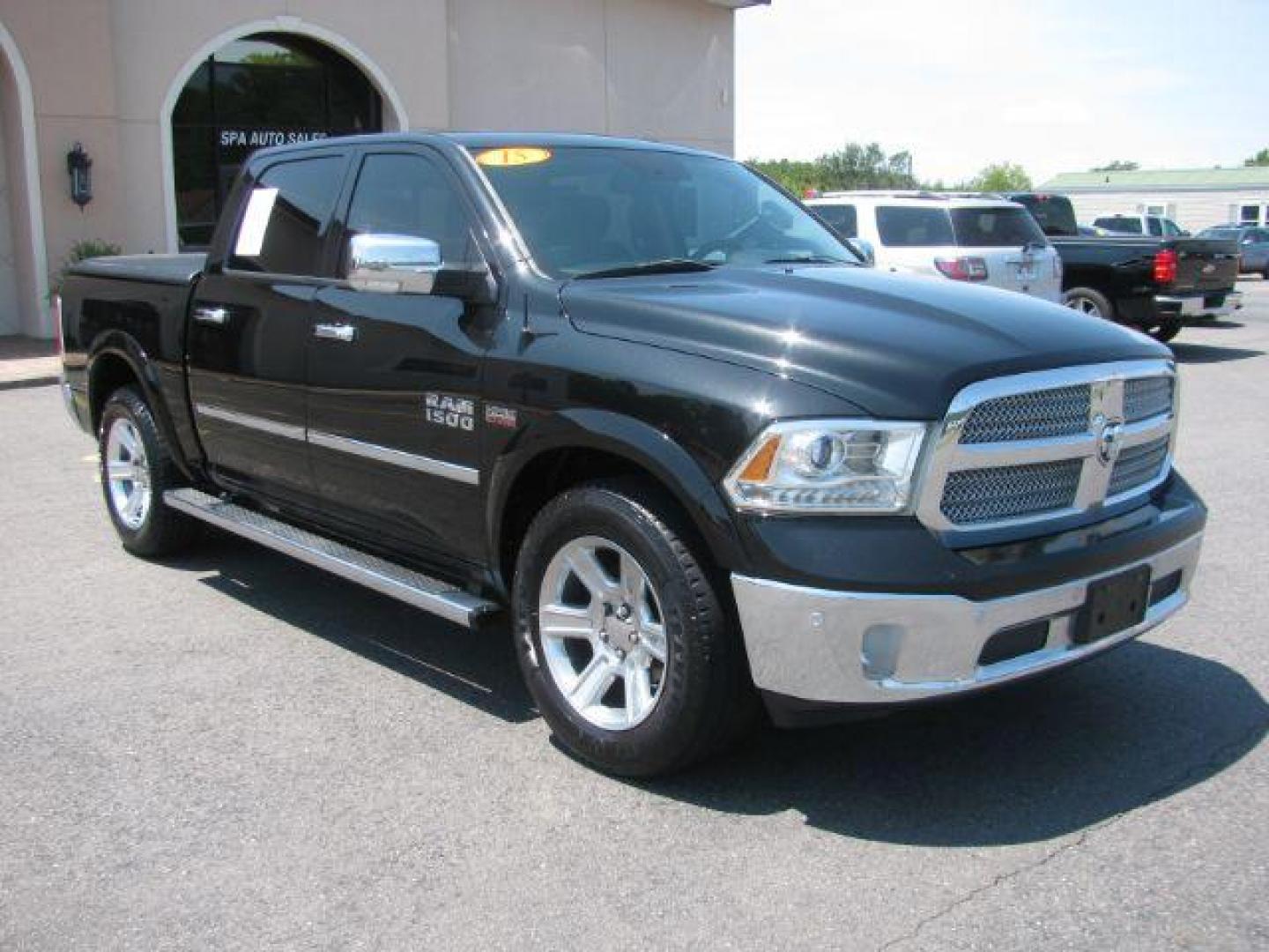 2015 Black RAM 1500 Longhorn Crew Cab SWB 2WD (1C6RR6PT0FS) with an 5.7L V8 OHV 16V engine, 8-Speed Automatic transmission, located at 2443 Albert Pike, Hot Springs, AR, 71913, (501) 623-6255, 34.492222, -93.109993 - Photo#0