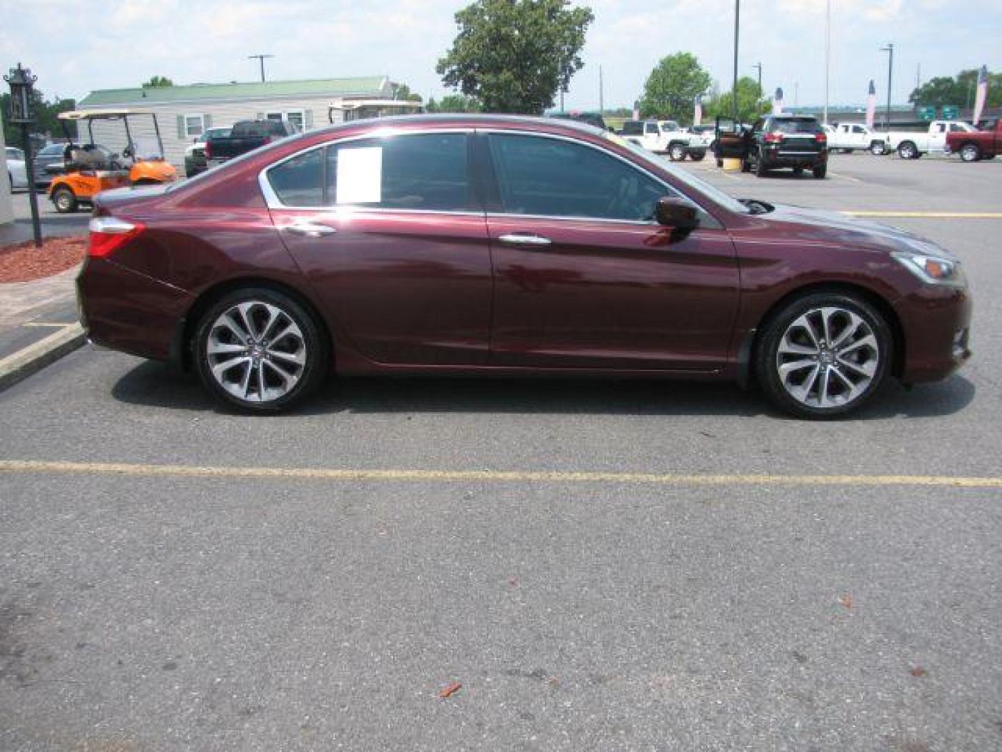 2015 Maroon Honda Accord Sport Sedan CVT (1HGCR2F54FA) with an 2.4L L4 DOHC 16V engine, Continuously Variable Transmission transmission, located at 2443 Albert Pike, Hot Springs, AR, 71913, (501) 623-6255, 34.492222, -93.109993 - Photo#1