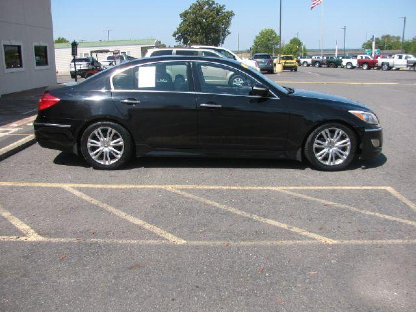 2012 Black Hyundai Genesis 3.8L (KMHGC4DD6CU) with an 3.8L V6 DOHC 24V engine, 6-Speed Automatic transmission, located at 2443 Albert Pike, Hot Springs, AR, 71913, (501) 623-6255, 34.492222, -93.109993 - Photo#1