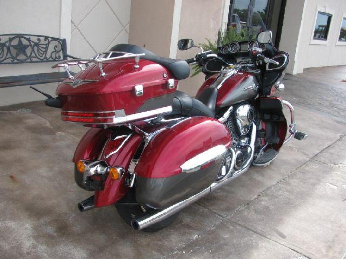 2018 Maroon Kawasaki Vulcan 1700 Voyger - (JKBVNRB14JA) with an 1700CC GAS engine, located at 2443 Albert Pike, Hot Springs, AR, 71913, (501) 623-6255, 34.492222, -93.109993 - Photo#2