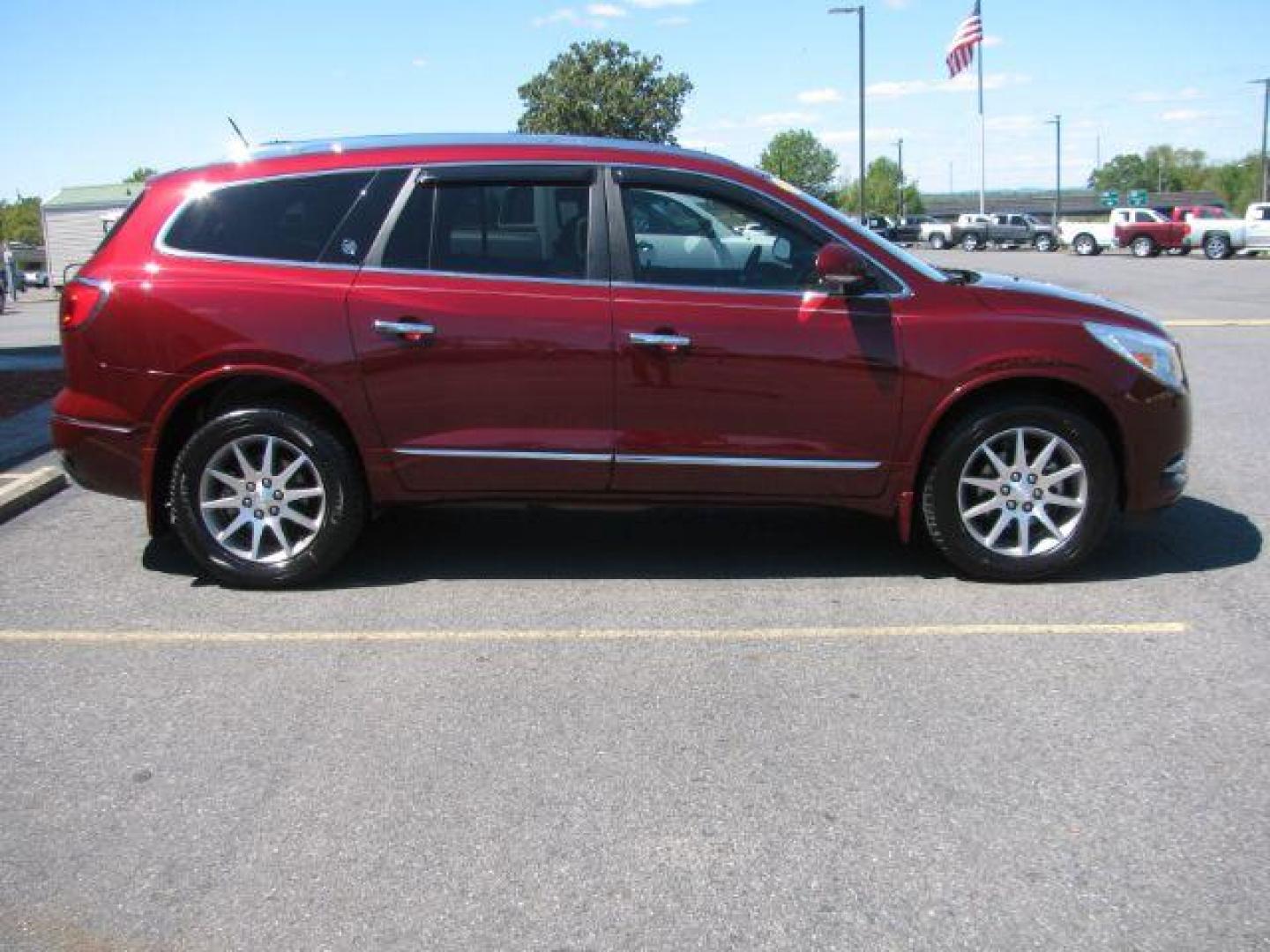 2016 Maroon Buick Enclave Leather FWD (5GAKRBKD2GJ) with an 3.6L V6 DOHC 24V engine, 6-Speed Automatic Overdrive transmission, located at 2443 Albert Pike, Hot Springs, AR, 71913, (501) 623-6255, 34.492222, -93.109993 - Photo#1