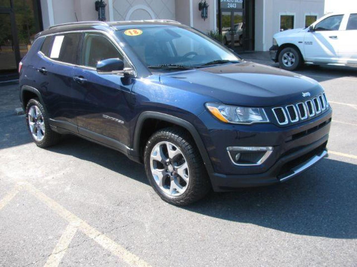 2018 Blue Jeep Compass Limited 4WD (3C4NJDCBXJT) with an 2.4L L4 DOHC 16V engine, Continuously Variable Transmission transmission, located at 2443 Albert Pike, Hot Springs, AR, 71913, (501) 623-6255, 34.492222, -93.109993 - Photo#0