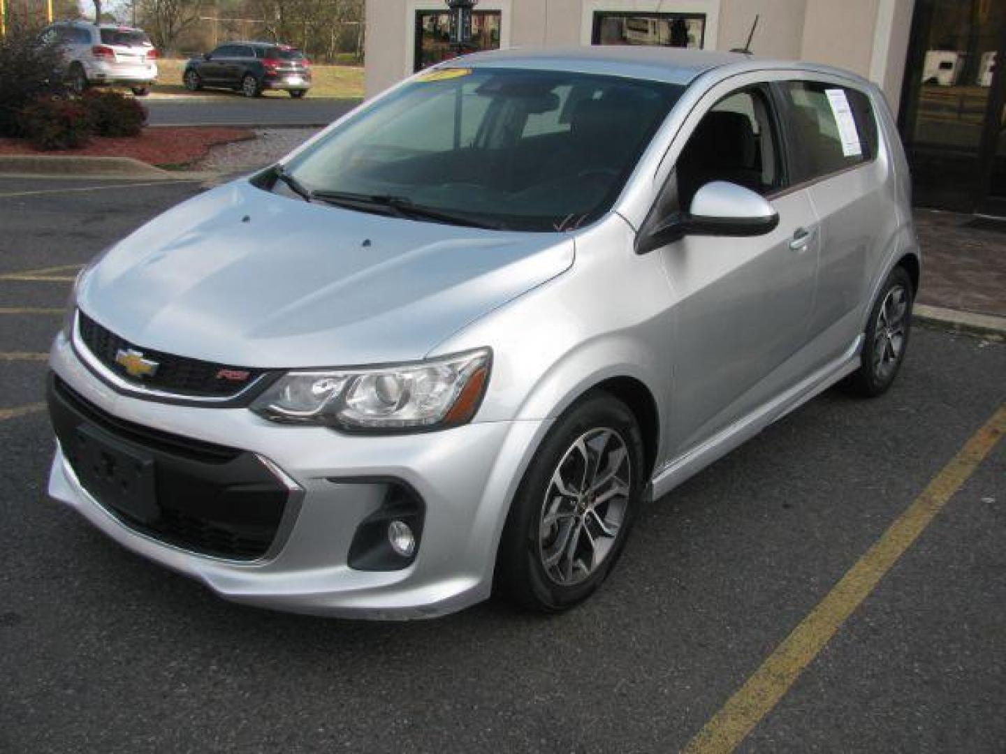 2017 Silver Chevrolet Sonic LT Auto 5-Door (1G1JD6SH4H4) with an 1.8L L4 DOHC 24V engine, 6-Speed Automatic transmission, located at 2443 Albert Pike, Hot Springs, AR, 71913, (501) 623-6255, 34.492222, -93.109993 - Photo#0